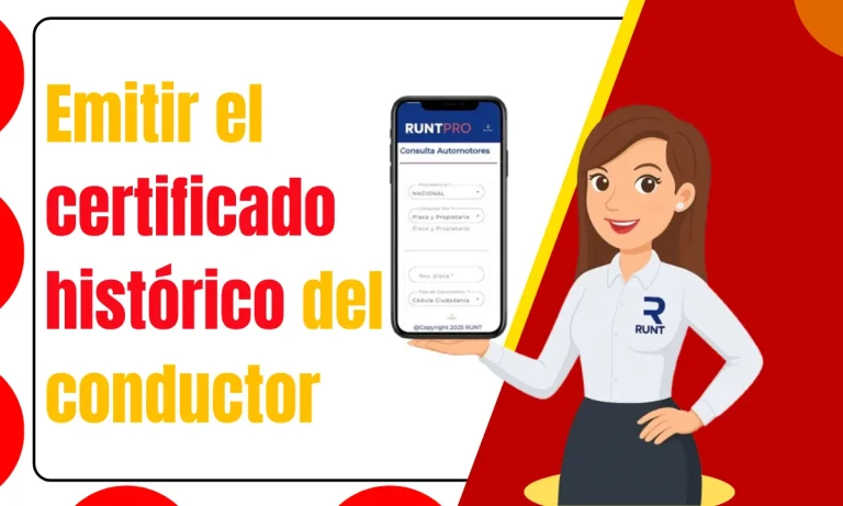 Emitir el certificado histórico del conductor