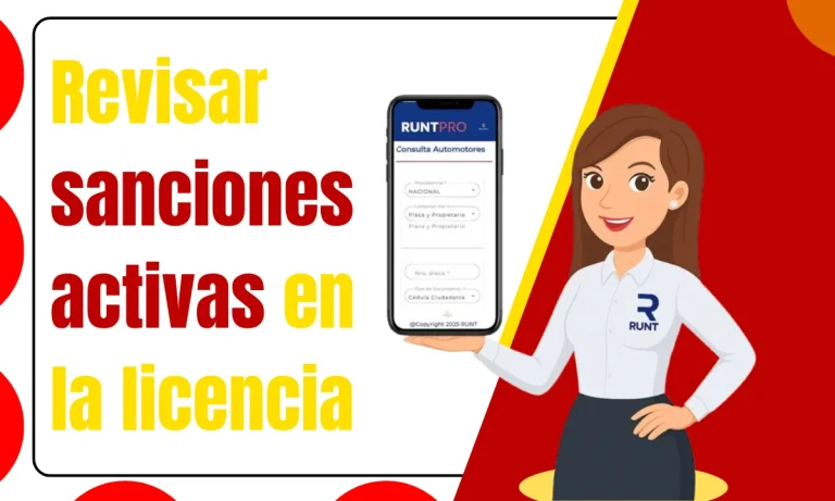 Revisar sanciones activas en la licencia