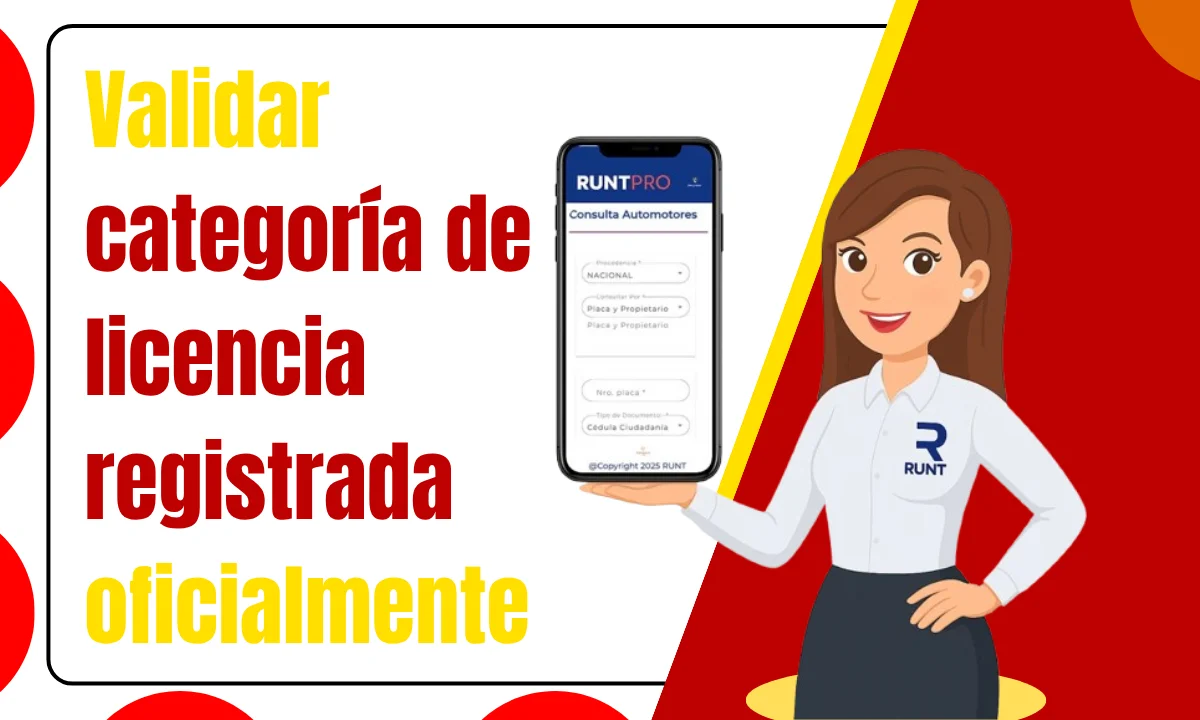 Validar categoría de licencia registrada oficialmente